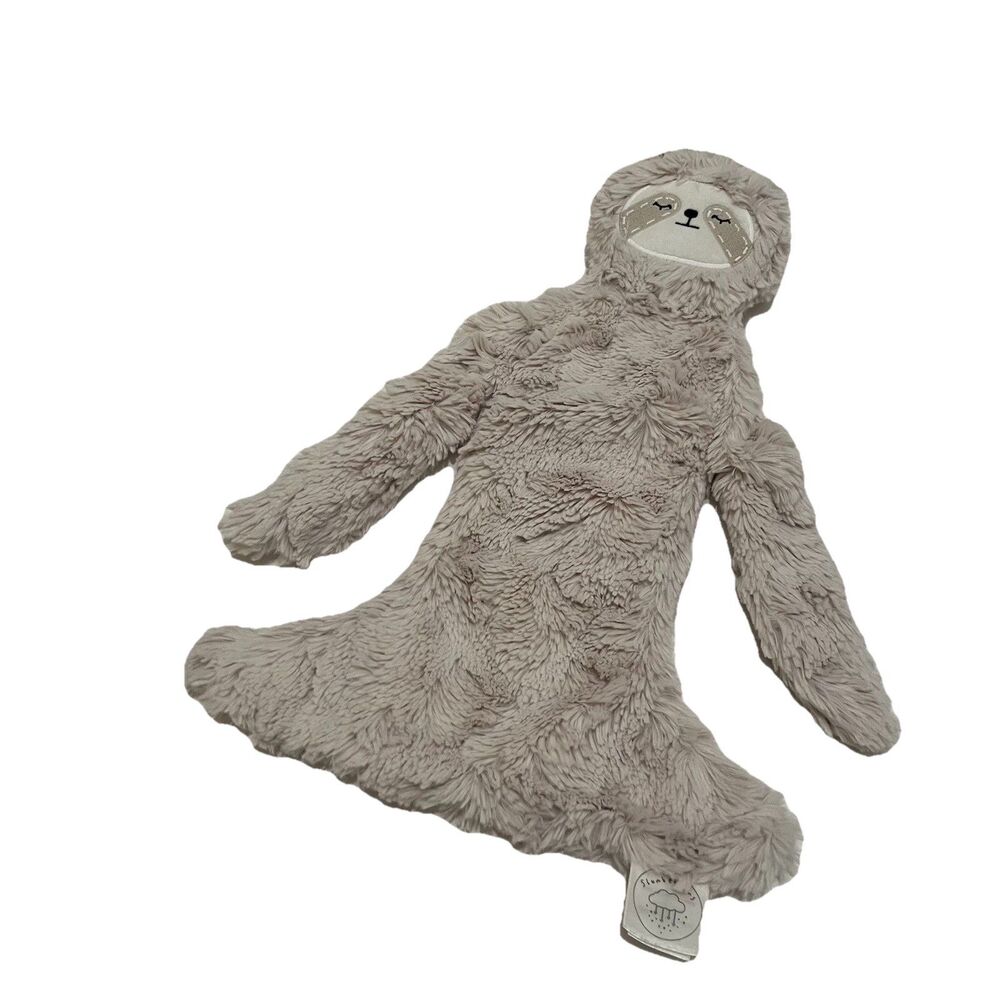 Slumberkins Slumber Sloth Snuggler Baby Lovey Flat Plush Security Blanket Gray